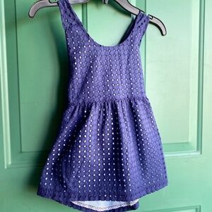 Donaldo navy blue size 6 skirted romper NEW